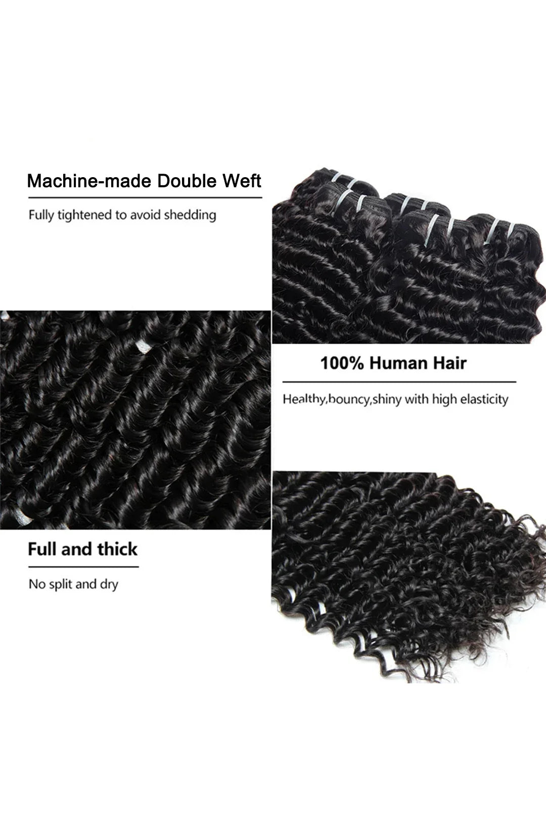 Cambodia Virgin Hair Bundles Deep Wave
