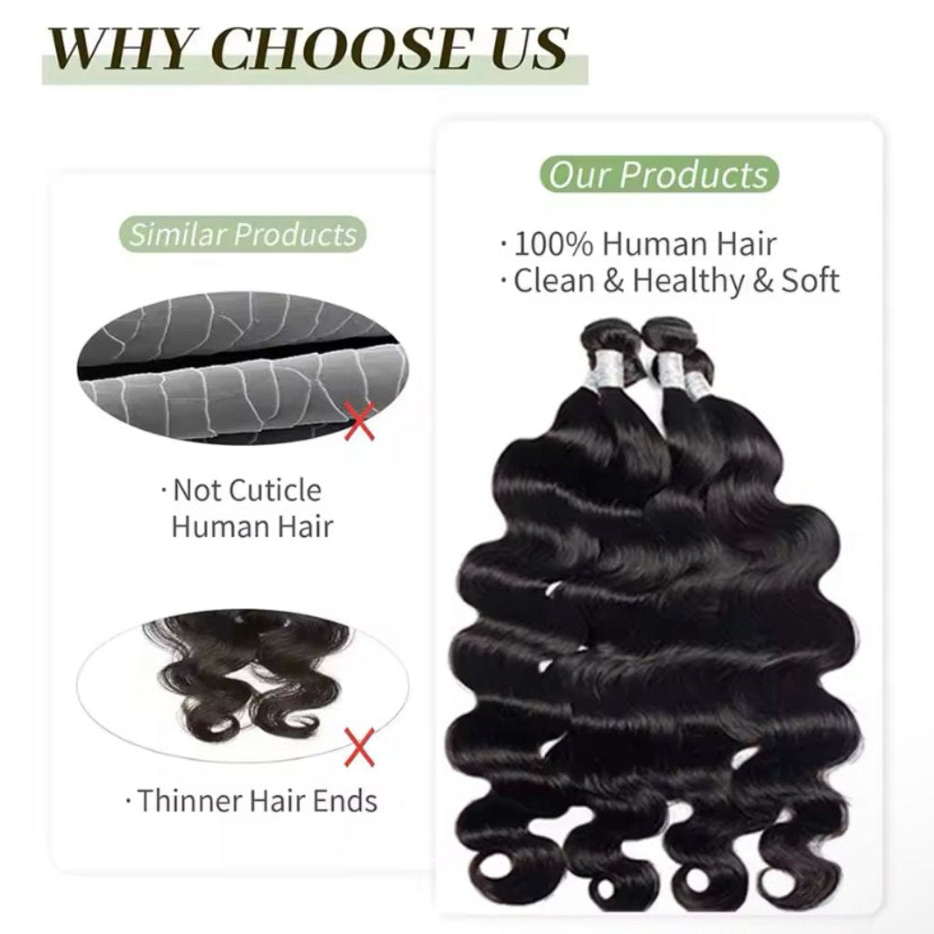 Cambodian Virgin Hair Bundle Body Wave Natural Color