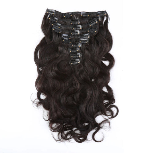 Body Wave Natural Black 160G Clip-In Hair Extensions