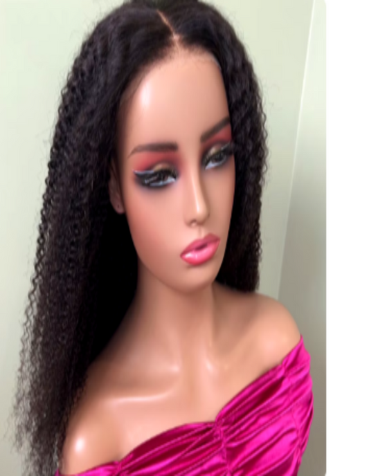 Afro Kinky Curly Glueless Wigs Human Hair