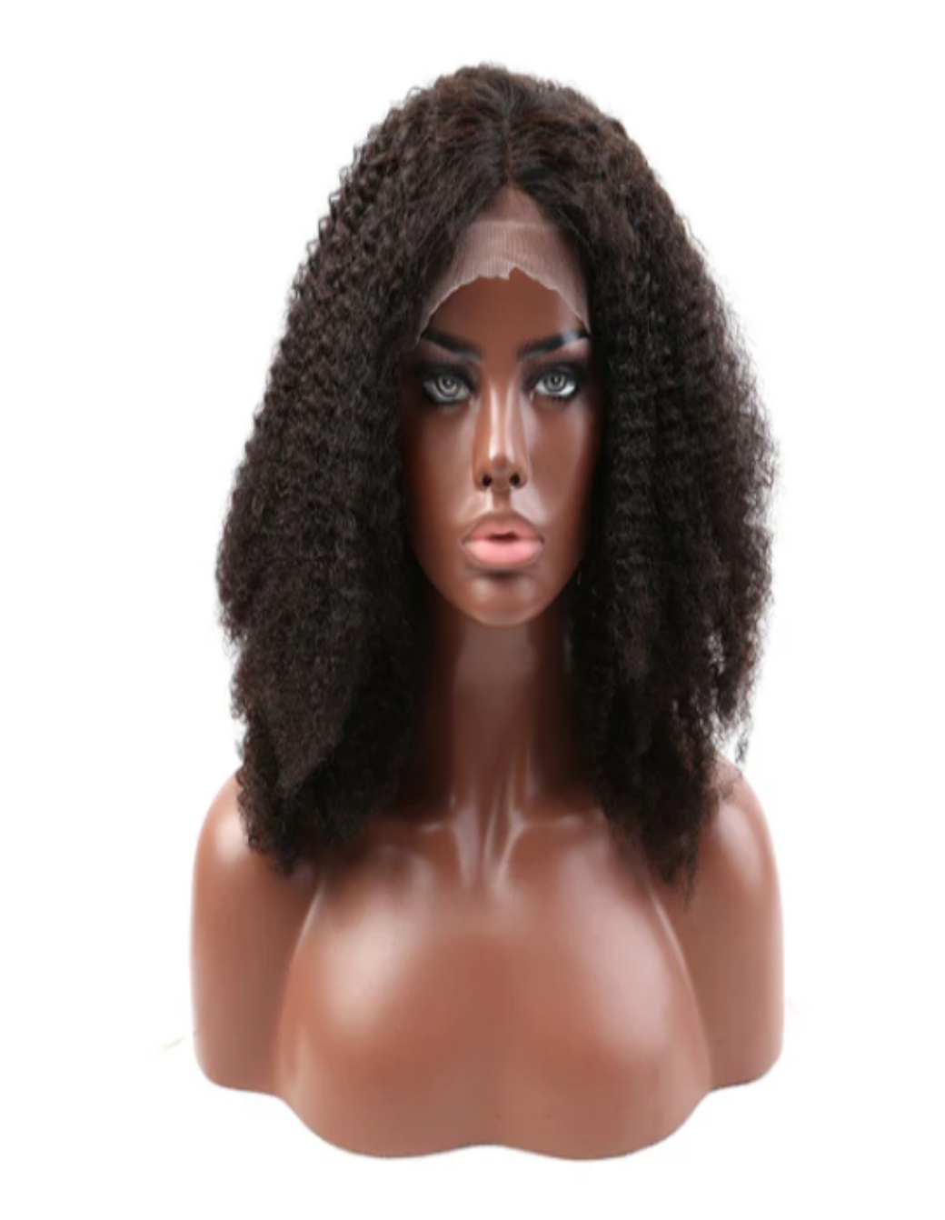 Afro Kinky Curly Glueless Wigs Human Hair
