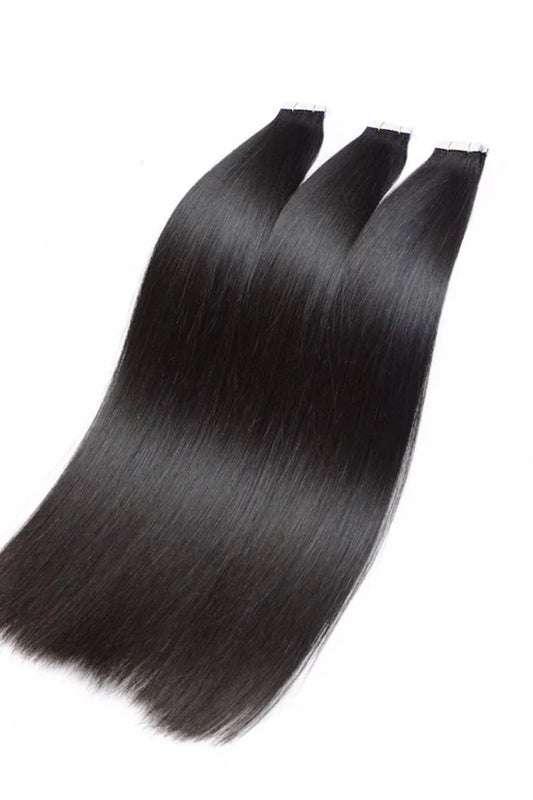 Straight Tape in Hair Extensions for Black Hair Seamless Invisible